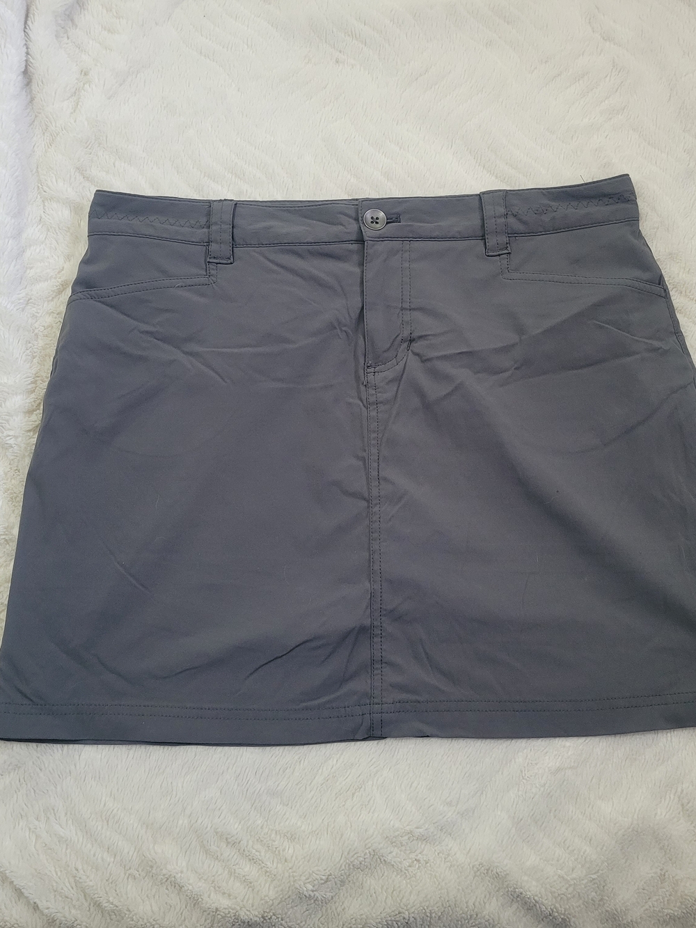 Eddie Bauer Charcoal Women's Button-Front Skort